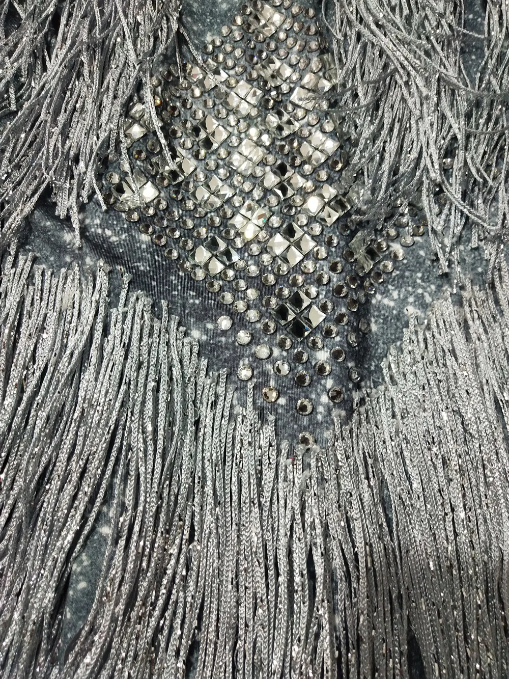 Блестящее боди с бахромой женский ночной клуб одежда для сцены блестящий