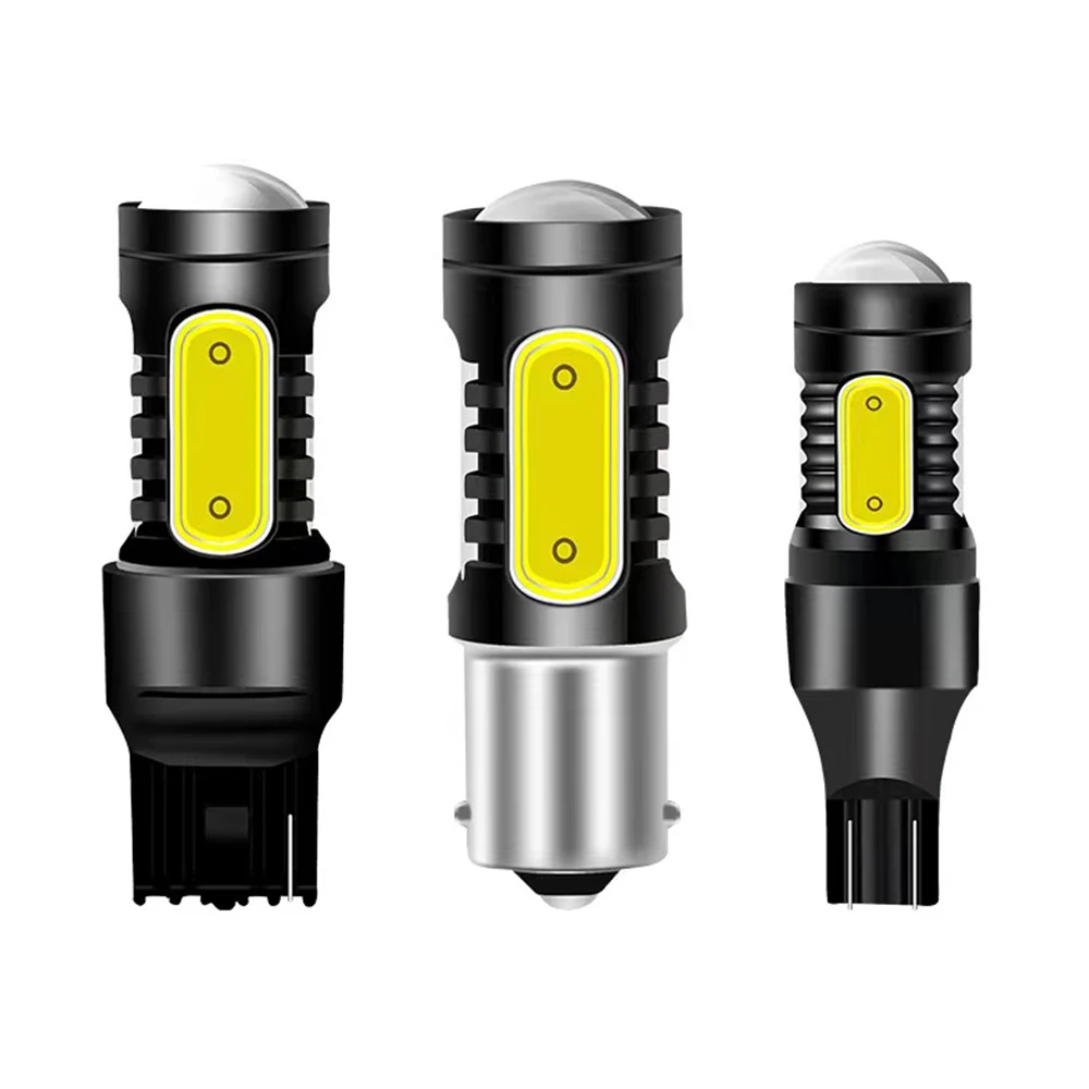 

2x 1156 P21W BA15S T15 W16W T20 7440 W21W WY21W High Quality LED COB 5SMD Lamp for Car Reverse Lights White 6000K 12V 24V