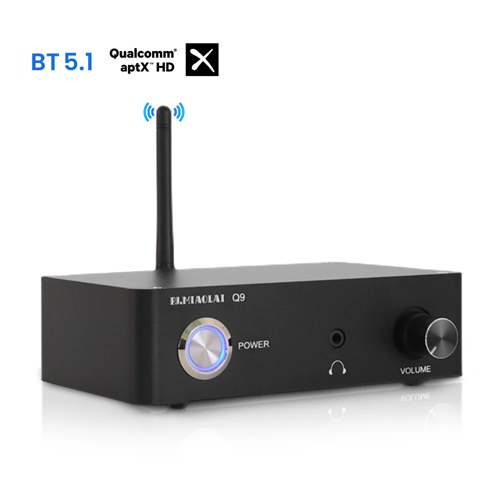 

PJ.MIAOLAI Audio Q9 Bluetooth 5.1 Decoder QCC5125 Audio Receiver Amplifier 1794 Lossless Decoding APTX-HD Headphone Amplifier