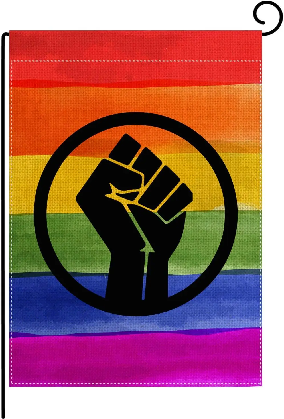 Черная живая среда искусственная яркость двусторонний флаг для сада домашнего