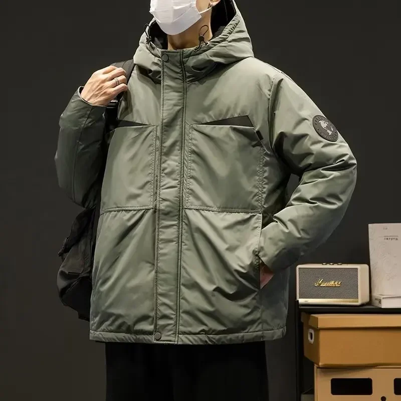 2024 Мужская зимняя куртка модная универсальная легкая укороченная в магазине для