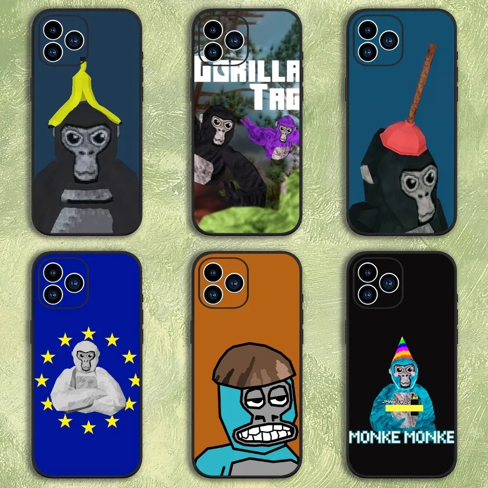 Ярлык Gorilla мягкий чехол для iphone15 14 13 12 11 Pro Max Mini X 7 8