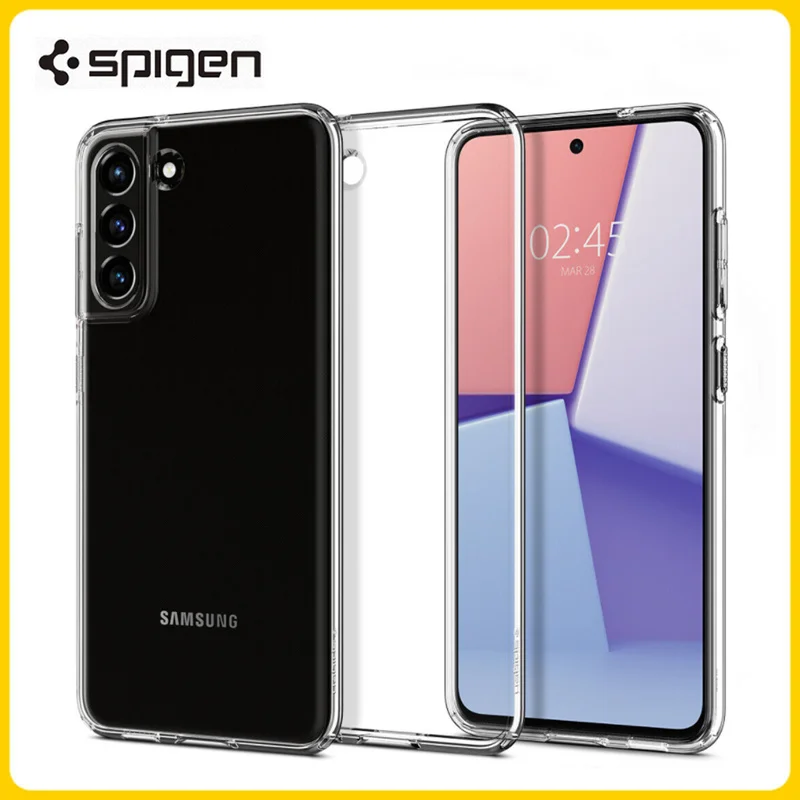 

Original Spigen Liquid Crystal TPU Clear Case For Samsung Galaxy S21 FE (6.4") Shockproof Slim Cover Transparent Soft Shell