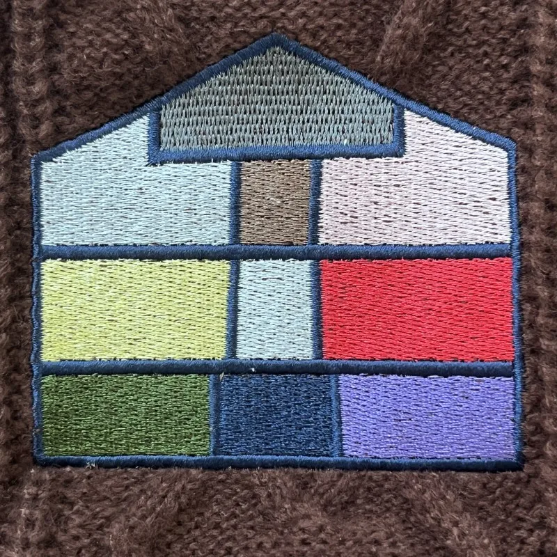 Женский вязаный кардиган с цветочной вышивкой Y2k