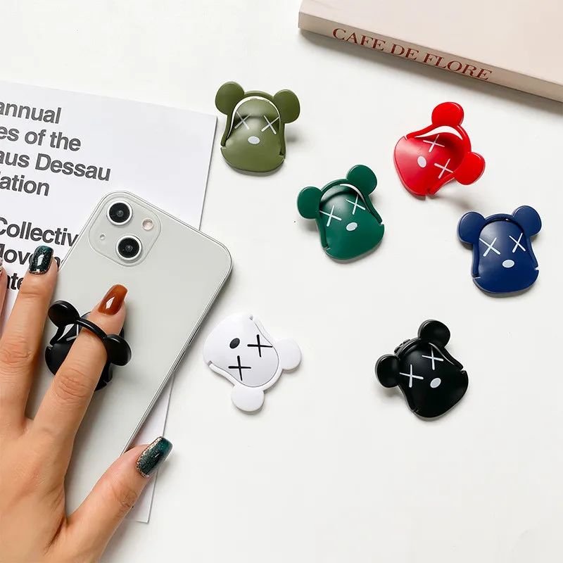 

20pcs/Set Invisable Bear Phone Finger Socket Universal Stand Holder Griptok Support For All Smartphone Folding Desk Bracket