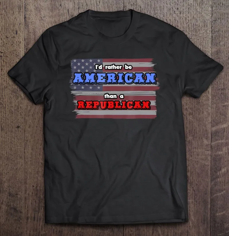 

Я предпочитаю быть американской, чем республиканской 2 футболкой большого размера, Мужская футболка, Мужская футболка, необходимая футболк...