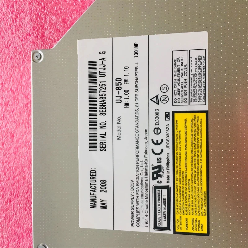 Фото Новый оригинальный универсальный CD-ROM/DVD-привод Panasonic UJ-850 для ноутбуков, 12.7 мм, параллельный IDE CD-ROM привод №4