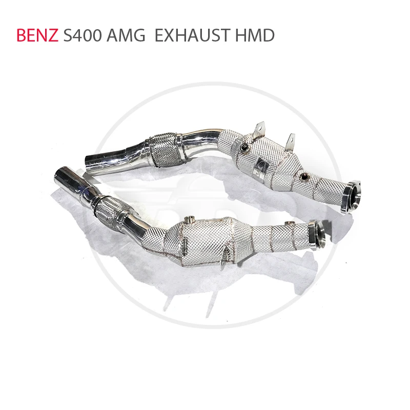 

HMD Exhaust Manifold for Mercedes Benz S320 S350 S400 S450 S500 S600 Car Accessories With Catalytic Converter Catless Downpipe