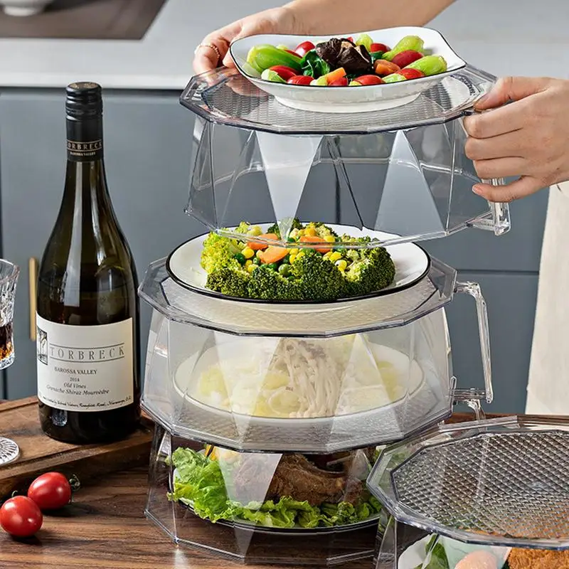 

Insulation Dish Cover Food Meal Lid 1-Layer Insulation Cover Dust-proof Dining Table Cover Household Cover Vegetable Cover