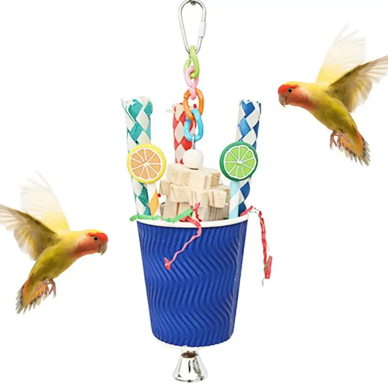 

Bird Chew Toys Easy Installation For Parrots Safety Hangable Multipurpose Chew Toys Chew Shredding Toys For Parrots Birds