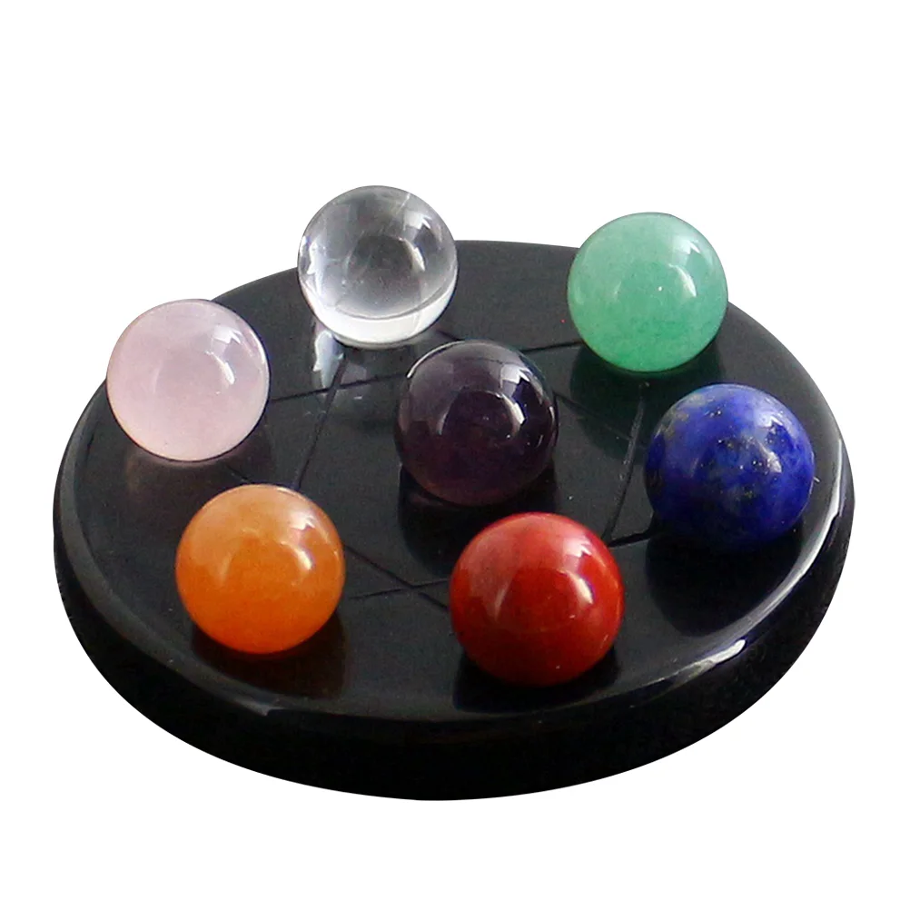 

Sphere Crystalseven Starchakrareiki Gemstone Group Balancing Hexagram Stand