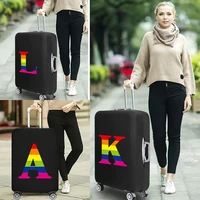 rainbow print thicken elasticity luggage cover for 18 28 inch suitcase case dust cover travel accessories trolley baggage cover