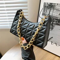 womens advanced diamond bag 2022 new trend all match shoulder bag niche chain handbag female fashion texture shopping bag