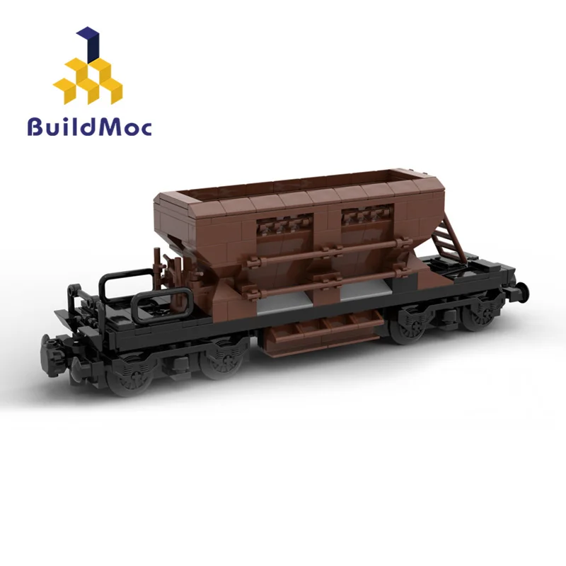 Конструктор MOC для поезда гравий самосвал немецкая железная дорога грузовой