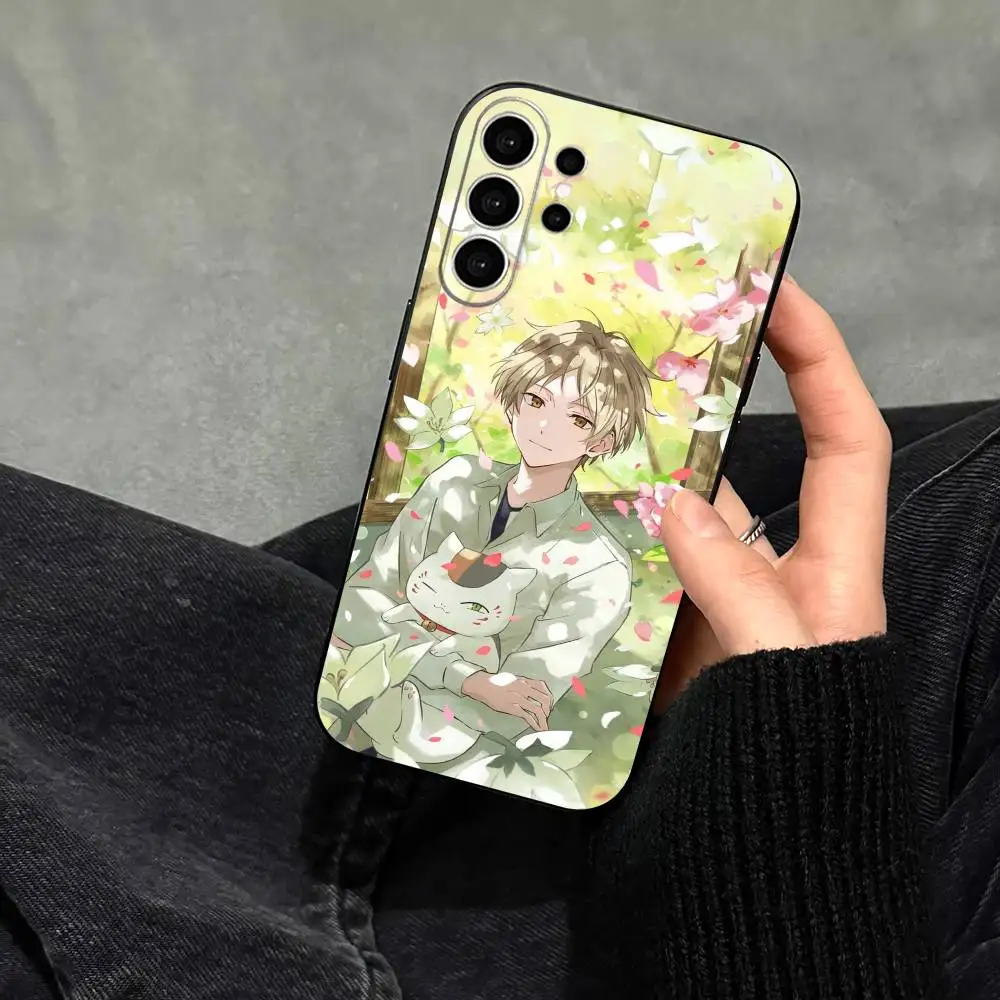 Фото Чехол для телефона Natsume Yuujinchou Nyanko для Samsung S25, S24, S21, S22, S23, S30, Ultra, S20, Plus, FE, Note, 10, 9, 5G, черный №2