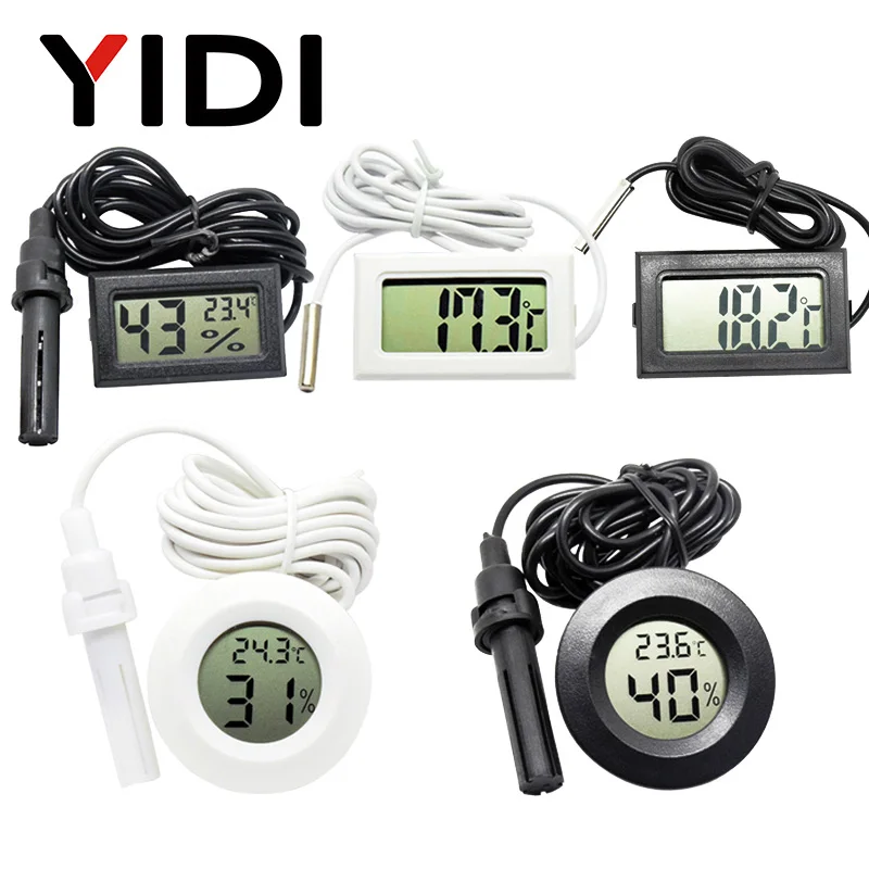 Mini LCD Digital Thermometer Hygrometer Gauge Tester Probe Incubator Aquarium Temperature Humidity Meter Sensor Detector