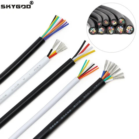 Кабель UL2464 2/5/10 м черный многожильный медный