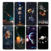 phone case for samsung galaxy s7 s8 s9 s10 e s21 s22 s20 fe plus ultra 5g 4g case space planets earth mars galaxy soft tpu cover