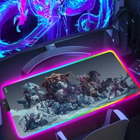 chaos samurai rgb mouse pad gamer accessories large led light mousepads xxl gaming pc computer with backlit rubber mouse mat