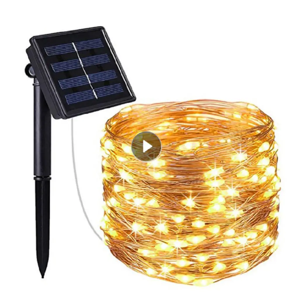 

Светодиодная уличная Водонепроницаемая гирлянда на солнечной батарее, 7/12/22/32 м