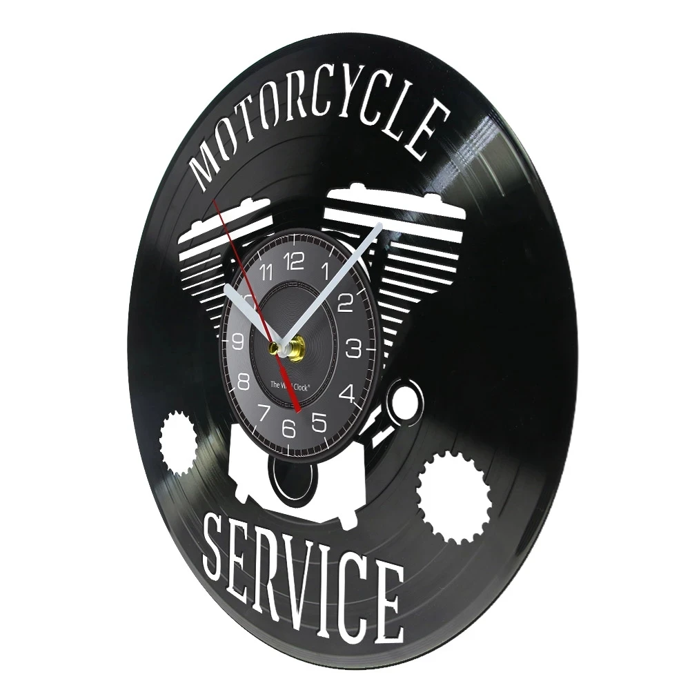 Висячие Часы для ремонта мотоциклов деловые настенные украшения с виниловыми