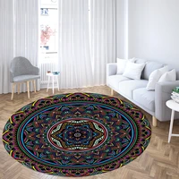 colorful psychedelic mandala round rugs sofa rug home living room bedroom bathroom floor mats print decorate carpet
