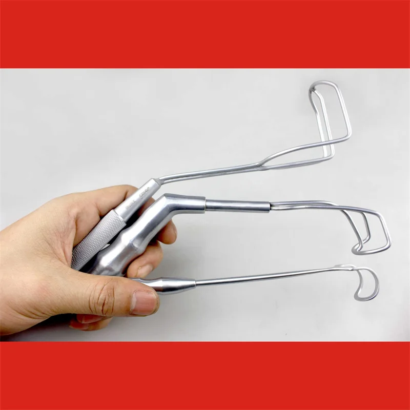 JZ Jinzhong Medical Atrial Retractor Heart Ventricular Valve Left and Right Curved Wire Type Cardiothoracic Surgical I