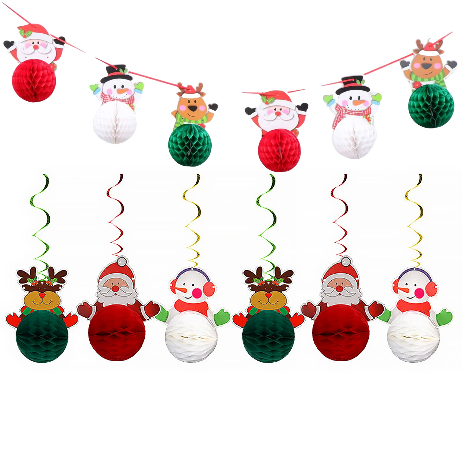 

Party Christmas Decorations Honeycomb Hangingswirl Decoration Ceiling Holiday Favors Supplies Decortree