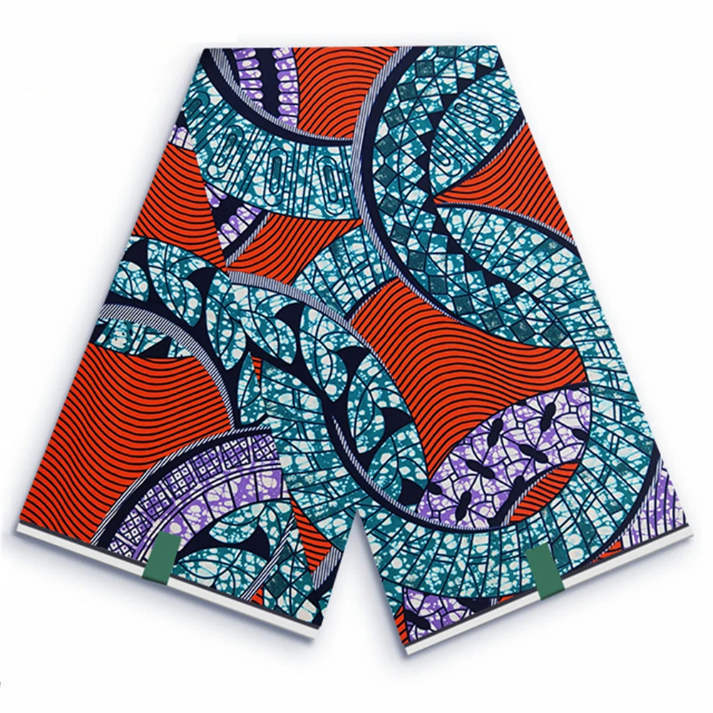 

African Wax Fabric Ankara Block Prints Batik Dutch Fabric 6yards 100% Original Real Super Fabric Ankara Fabric For Sewing VL-10