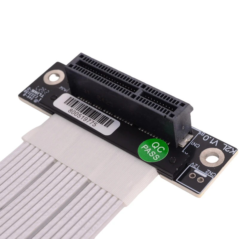 Фото Кабель-удлинитель ADT-Link K22SL-TL PCIe 4.0 X4-X4 для сетевых устройств, NVMe SSD и USB-адаптеров, 90/180 градусов ° Прямоугольный треугольник №4