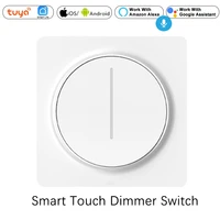 tuya smart zigbeewifi dimmer light switch eu touch dimming panel wall switch works with alexa google home
