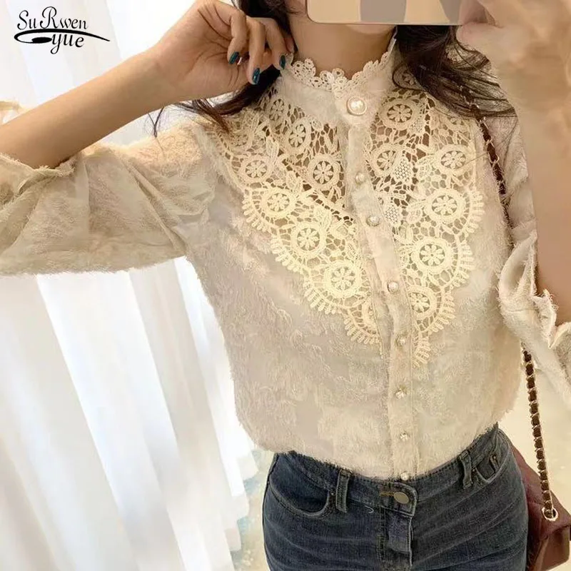 

Женская шифоновая блузка с V-образным вырезом и длинным рукавом