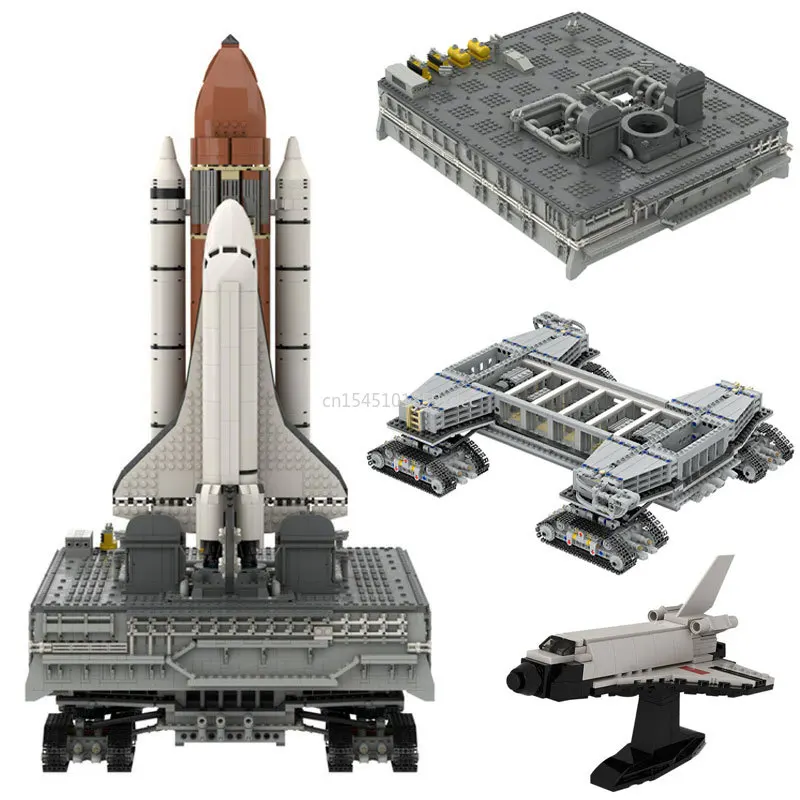 Фото Высокотехнологичный космический шаттлер MOC, транспортер, пусковая платформа, набор строительных блоков, ракетка, самолет, модель, игрушки, д... №1