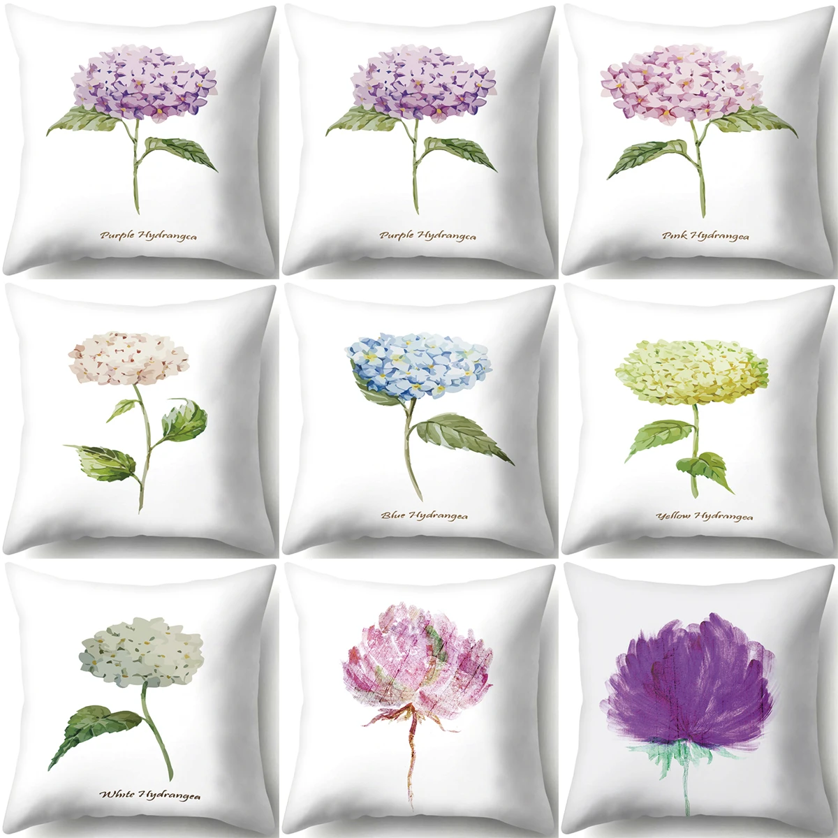 

Простой чехол ZHENHE для подушки с цветами, украшение для дома, чехол для подушки, чехол для подушки размером 18x18 дюймов