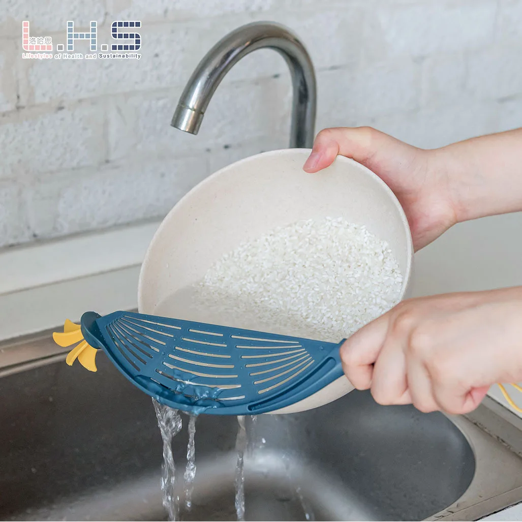 

Kitchen Rice Drainer Washing Stirring Sieve Household Plastic Rice Washer Noodle Fruit Cleaner Multifunctional Colander Tools