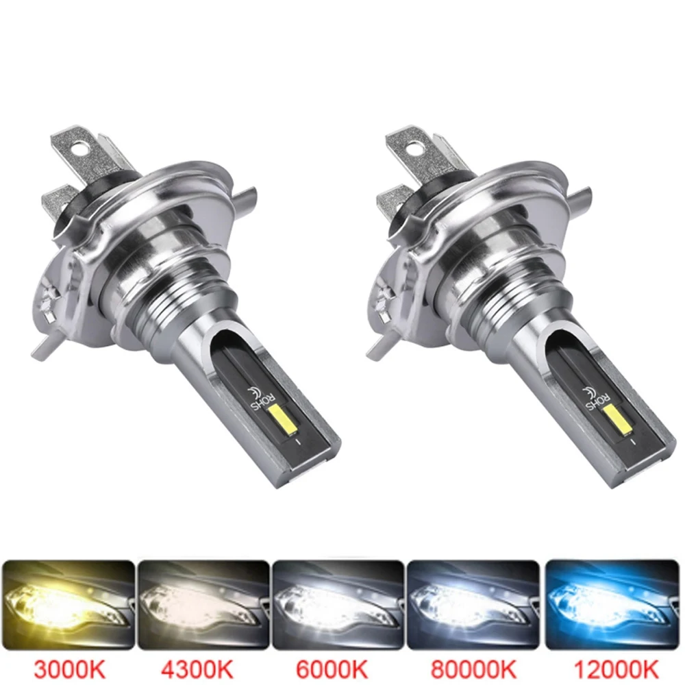 

2Pcs 4300K H4 H7 H11 H8 H9 9006 HB4 H1 9005 HB3 LED Car Headlight Bulbs Lamp CSP Chip 16000LM Auto Fog Lights 6000K 8000K