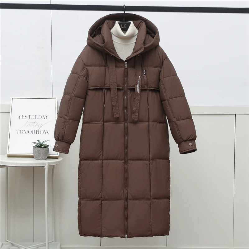 Модная женская верхняя одежда до-20 градусов Длинные парки зимние женские длинные