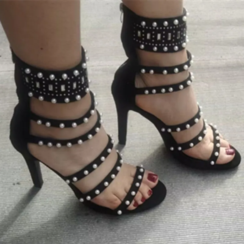 

Женские туфли-лодочки на высоком каблуке, с открытым носком