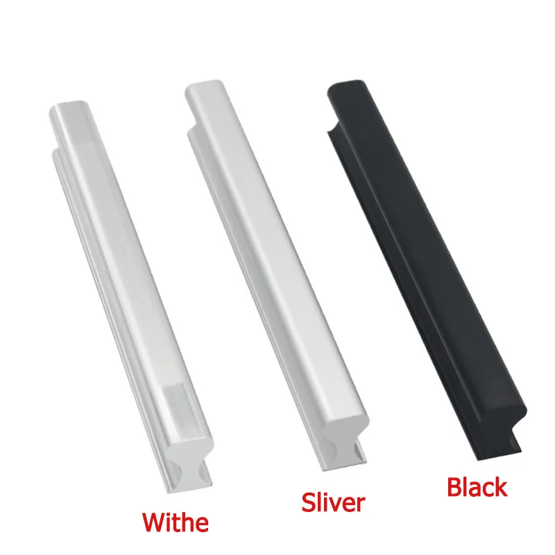 2 шт. Длина 64 96 128 160 192 224 мм 8012-тип Ручка шкафа кухонной двери ящика из алюминиевого