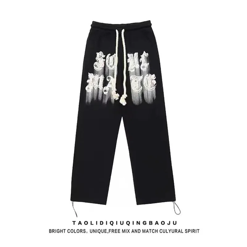 Korean Fashion Sweatpants Y2k Streetwear Hip Hop Harajuku Men Women'S Pants Wide Leg Casual Trousers High Waist Loose Joggers