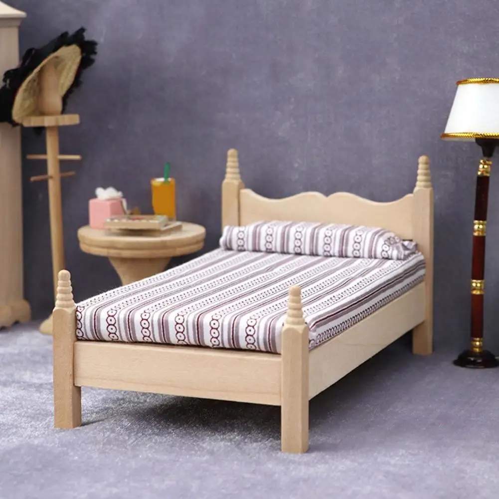 Удобная на ощупь деревянная миниатюрная модель кукольного домика для дома |