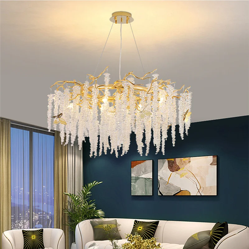 

Luxury Crystal Chandelier G9 Led Pendant Chandelier Light Foyer Hanging Chandelier Lamp Lustre Aluminium Pendant Lights Led Lamp