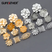 gufeather m600jewelry accessories18k gold rhodium platedcopperpass reachnickel freestud earringjewelry making10pcslot