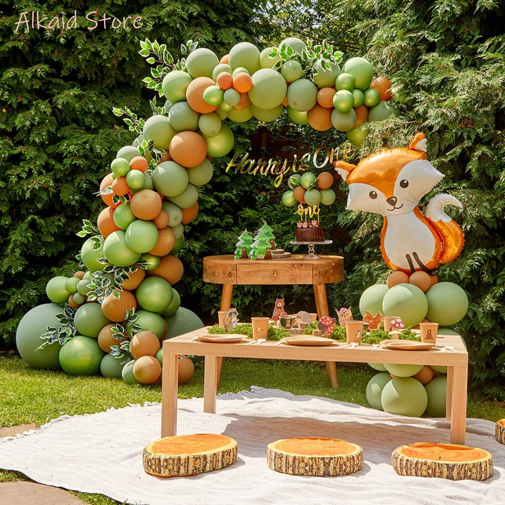 Восхитительный самодельный воздушный шар из леса и лисы скульптура для дня