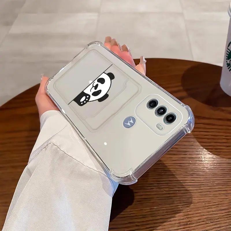 Прозрачный чехол для телефона с карманом Motorola Moto G60 G60S G40F G52 G82 G50 G31 G22 G9 G30 G20 G10 Cover