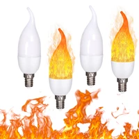 led simulated flame bulbs e14 e27 85 265v home decor led dynamic flame light creative corn bulb flame simulation effect lampada