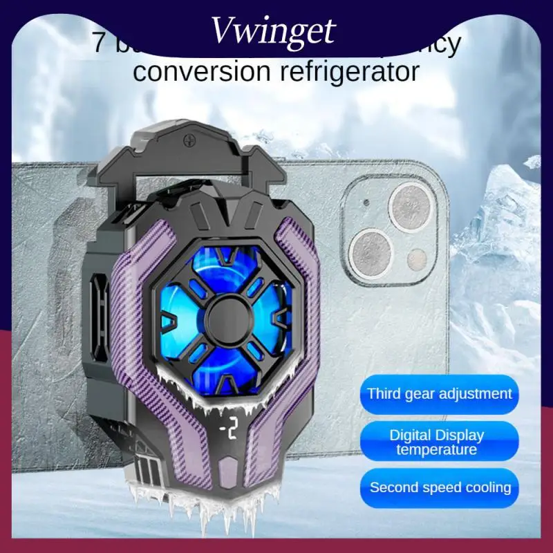 

Phone Heat Sink Not Hurt The Machine About 69g Mobile Phone Cooling Ultra-low Noise Safe Phone Cooling Artifact Radiator