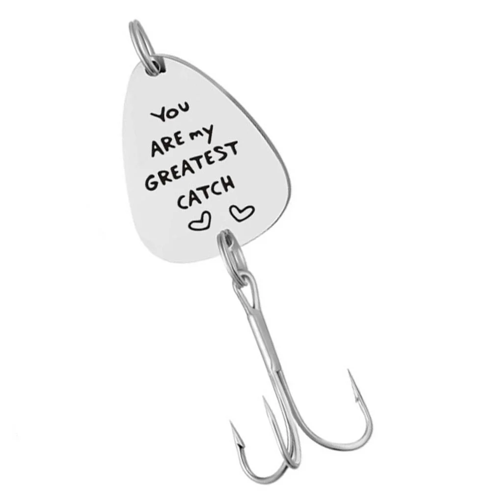 

Hook Lures Lure Gift Surf Personalized Fisherman Saltwater Spoon Trout Spoons Husband Mackerel Daddy Gifts Message Wedding