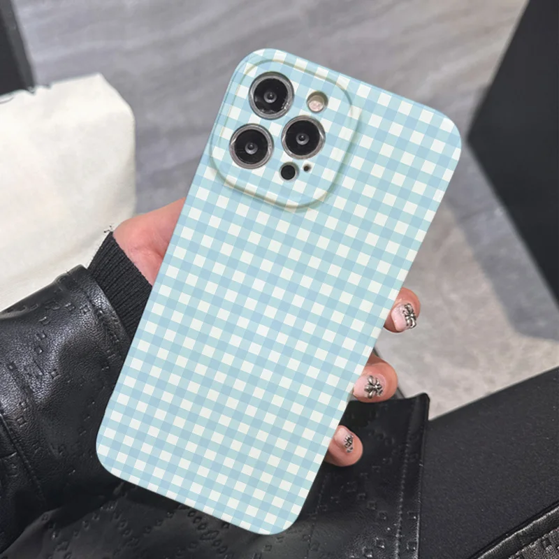 Изысканный синий чехол с сетчатым узором для телефона, модный чехол для iPhone 17161514131211 Promax Pro Plus, устойчивый к падениям. (art.: 3920dd1f875fa) - 3920dd1f875fa
