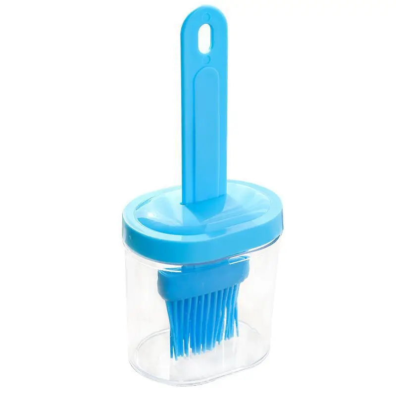 

Silicone Oil Brush Kitchen Barbecue Brush Household Pancakes High Temperature Resistant Integrated Oil Brush with Bottle